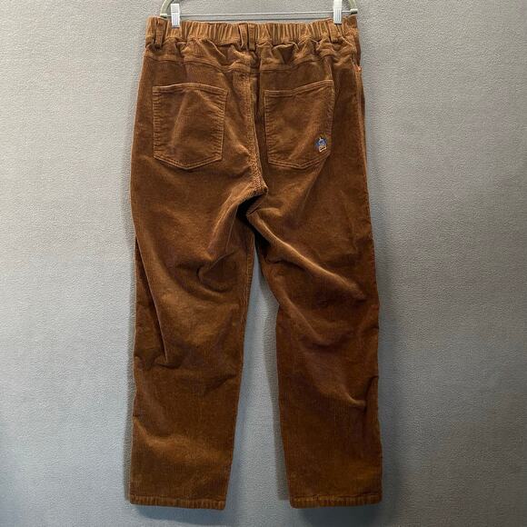 Aelfric Eden Retro Skater Corduroy Pant Mens XXL Brown Elastic Waist Pockets - Picture 2 of 13